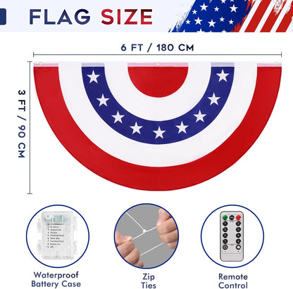 🔥Limited-time 60% off🎉250th Anniversary American Commemorative Flag with LED Lights