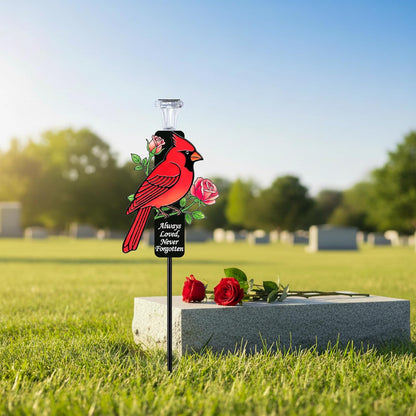 🔥Limited-Time Offer🕊️Cardinal Memorial Solar Stake, In Loving Memory of Loved Ones