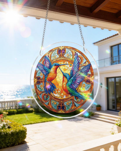 🔥Limited Time 50% OFF🎁8 Inch Stained Glass Acrylic Puzzle Ornament, Window Hanging Suncatcher Home Decor, 15 Available Styles