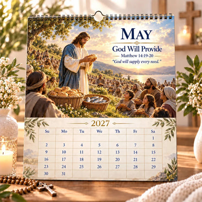 ✝️ 2027 Bible Verses for Strength Wall Calendar