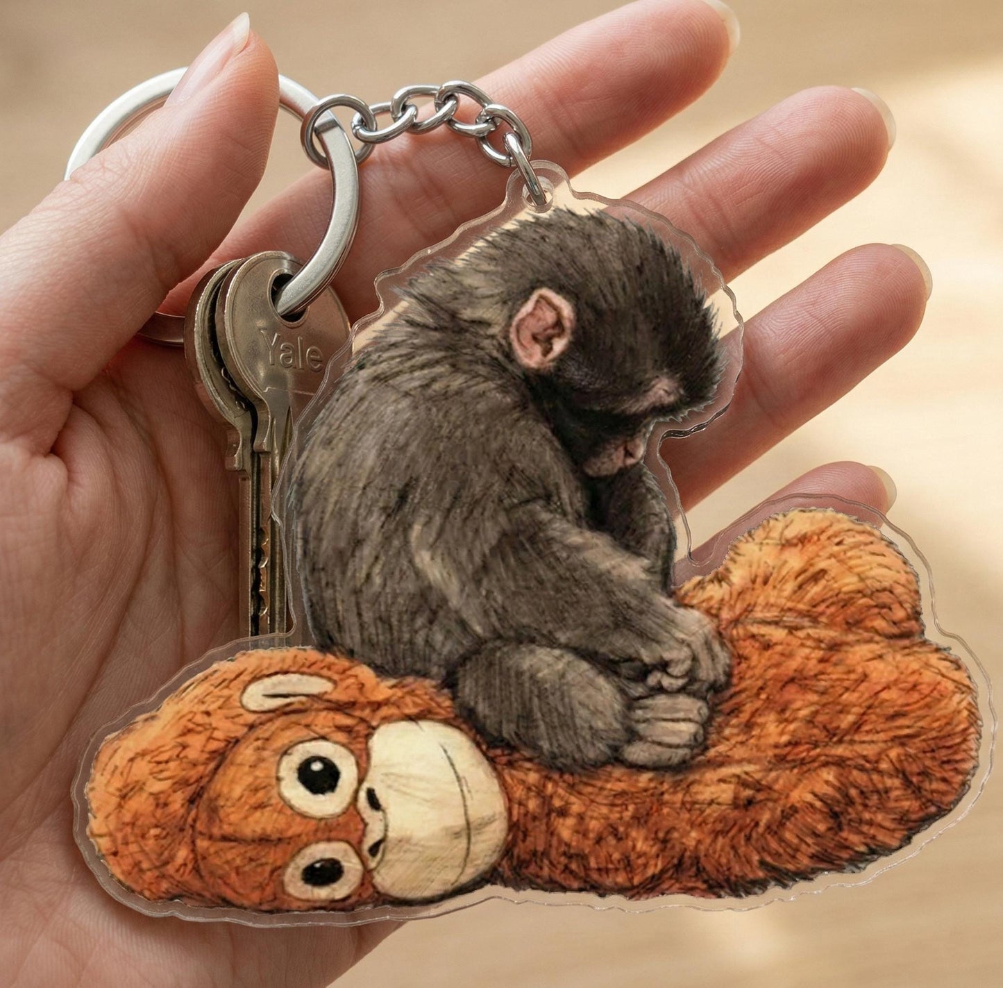 🔥Viral Punch Monkey Acrylic Keychain