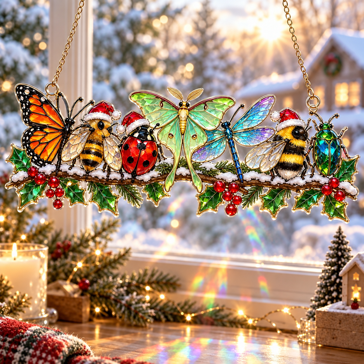 🎁LAST DAY 50% OFF –✨ Whimsical Winter Suncatchers(10 types) | Shatterproof "Stained-Glass" Acrylic Window Hangings 🎄