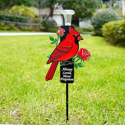 🔥Limited-Time Offer🕊️Cardinal Memorial Solar Stake, In Loving Memory of Loved Ones