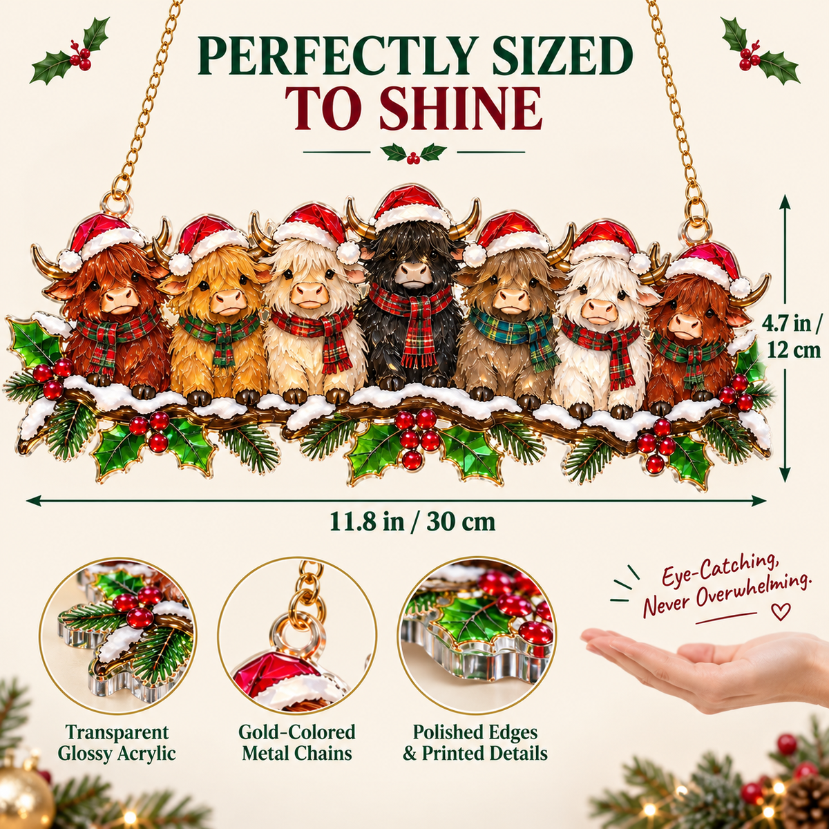 🎁LAST DAY 50% OFF –✨ Whimsical Winter Suncatchers(10 types) | Shatterproof "Stained-Glass" Acrylic Window Hangings 🎄