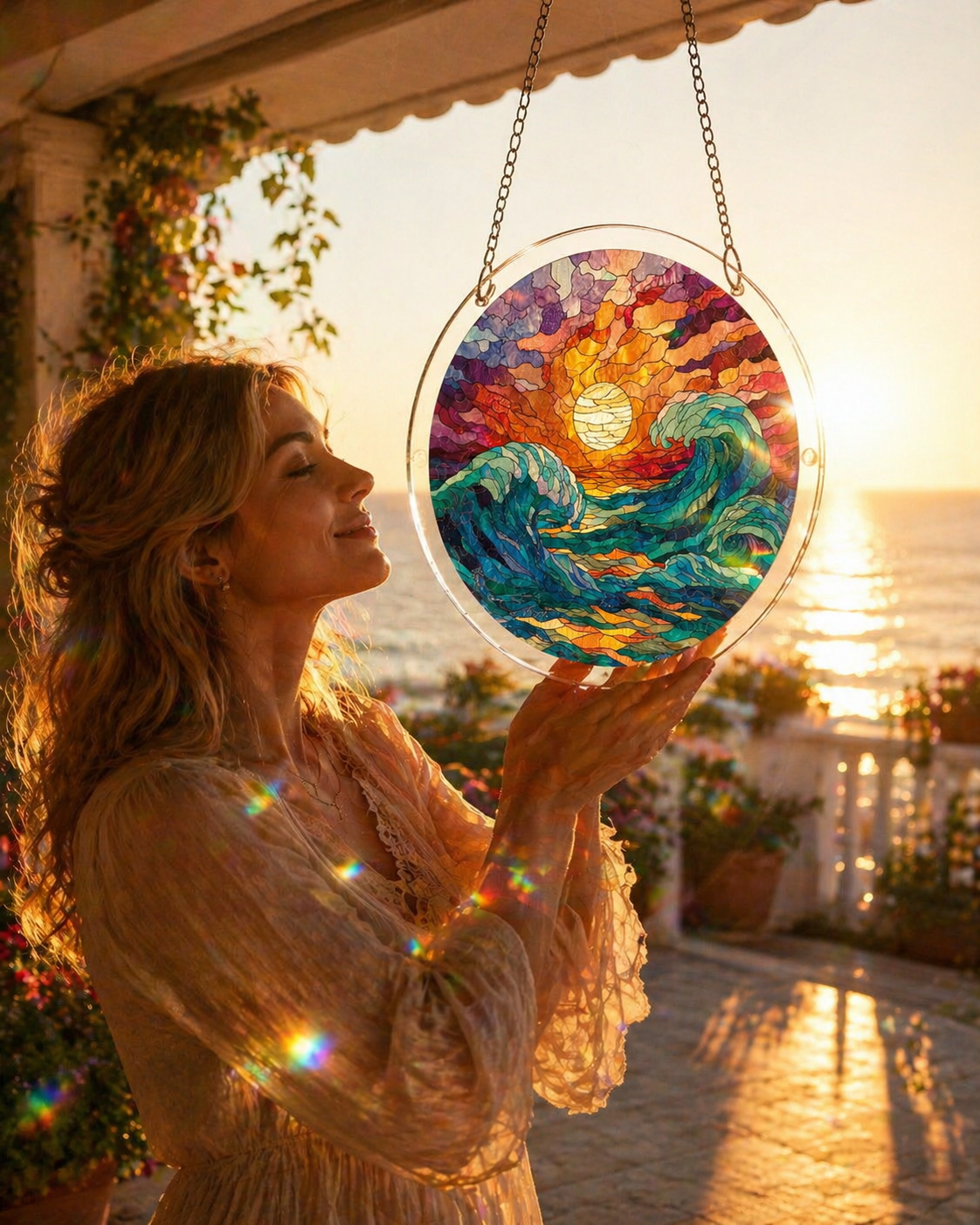 🔥Limited Time 50% OFF🎁8 Inch Stained Glass Acrylic Puzzle Ornament, Window Hanging Suncatcher Home Decor, 15 Available Styles