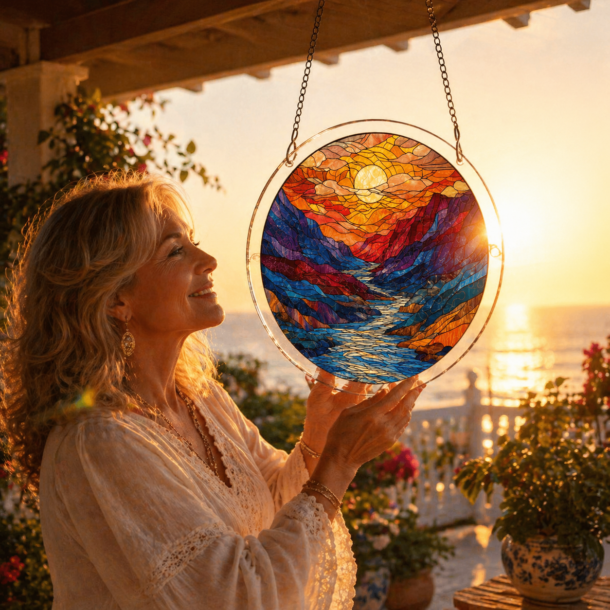🔥Limited Time 50% OFF🎁8 Inch Stained Glass Acrylic Puzzle Ornament, Window Hanging Suncatcher Home Decor, 15 Available Styles
