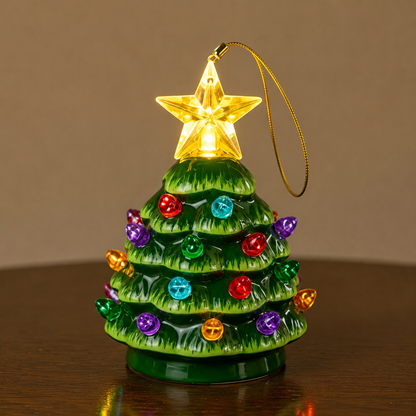 🎄Mini Lighted Ceramic Christmas Tree Ornament