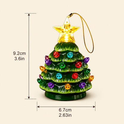🎄Mini Lighted Ceramic Christmas Tree Ornament