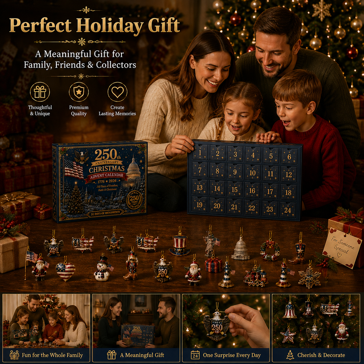 ✨ 2026 America 250th Anniversary Christmas Advent Calendar 🎄Limited Time Free shipping 🔥