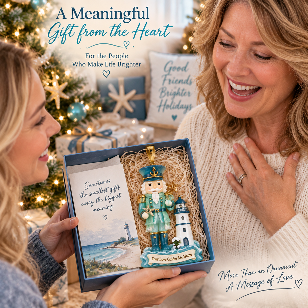 🌊 Coastal Nutcracker Christmas Ornament