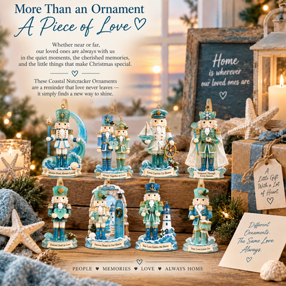 🌊 Coastal Nutcracker Christmas Ornament