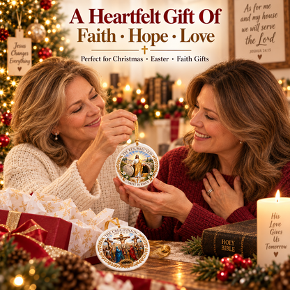 ✝️ Christian Faith Ceramic Ornament — A Story of Love & Hope