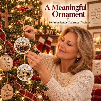 ✝️ Christian Faith Ceramic Ornament — A Story of Love & Hope