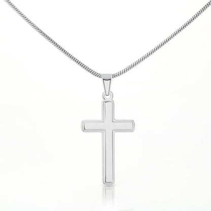 Never Lose Faith Cross Necklace – Choose Your Card Message