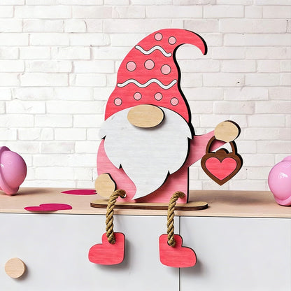 💖Valentine’s Day Wooden Gnome Decoration
