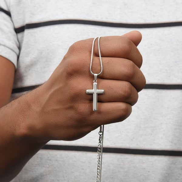 Never Lose Faith Cross Necklace – Choose Your Card Message