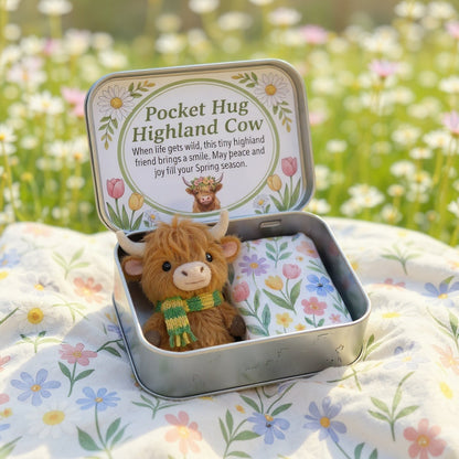 🐮Pocket Hug Highland Cow Gift Set – A Little Hug You Can Carry Anywhere 💛