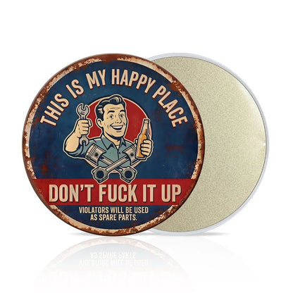 🔩🔧"This Is My Happy Place" Metal Tin Sign