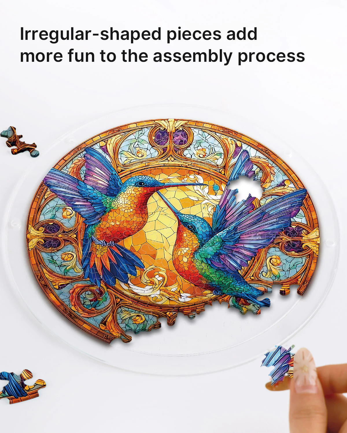 Acrylic Jigsaw Puzzle Suncatcher -Twin Wings of Radiance Light