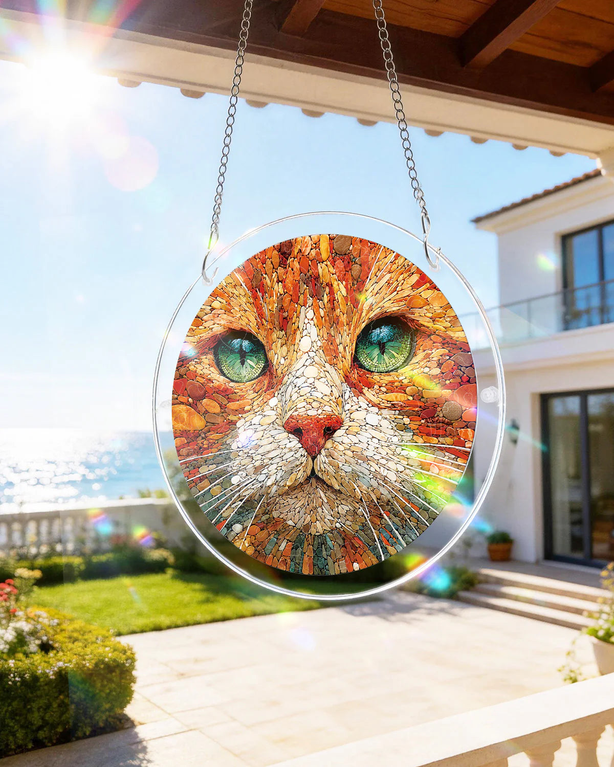 Acrylic Jigsaw Puzzle Suncatcher -Stone Cat