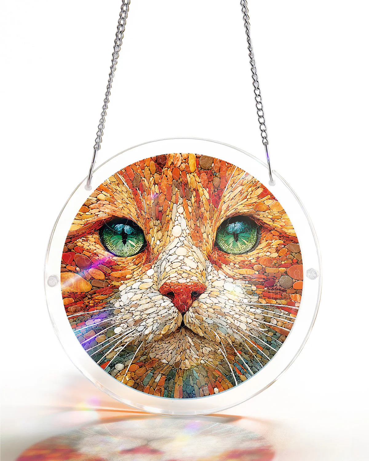 Acrylic Jigsaw Puzzle Suncatcher -Stone Cat