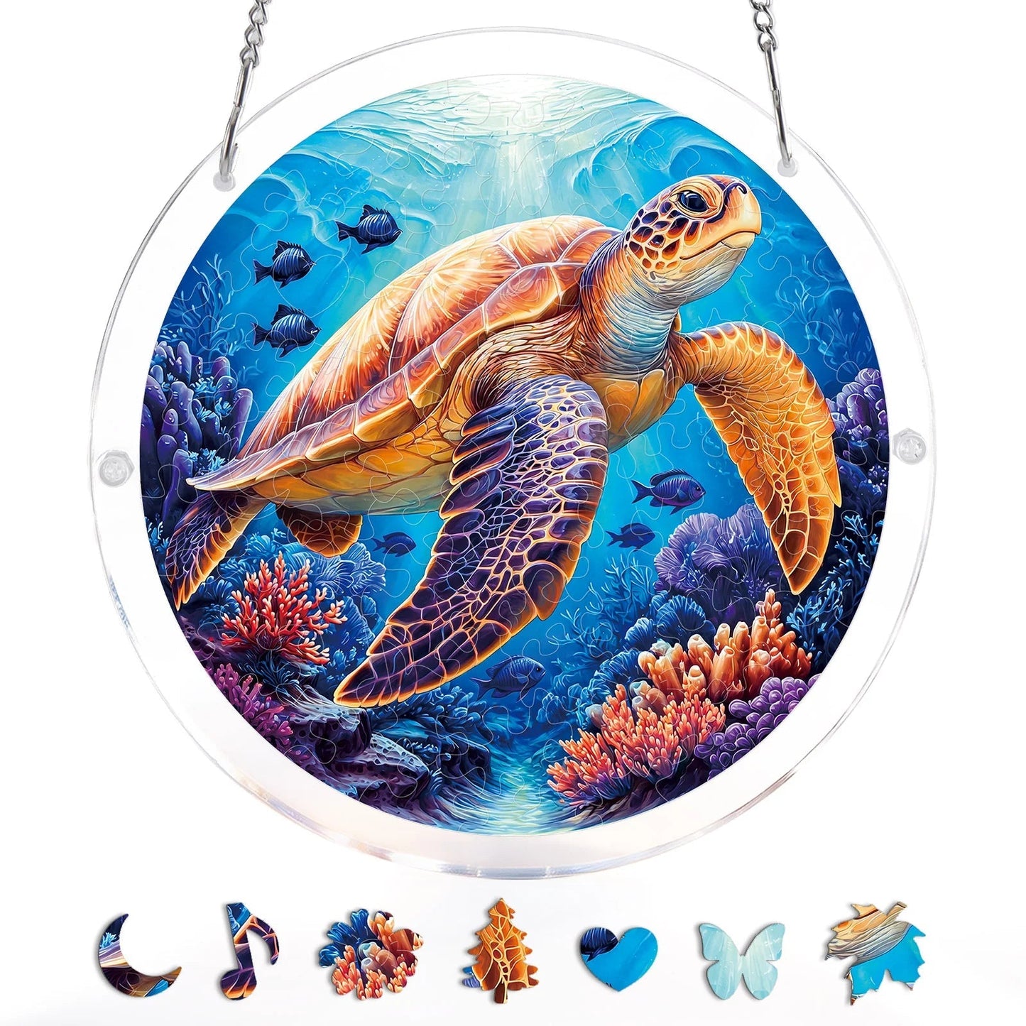 Acrylic Jigsaw Puzzle Suncatcher -Starsea Turtle
