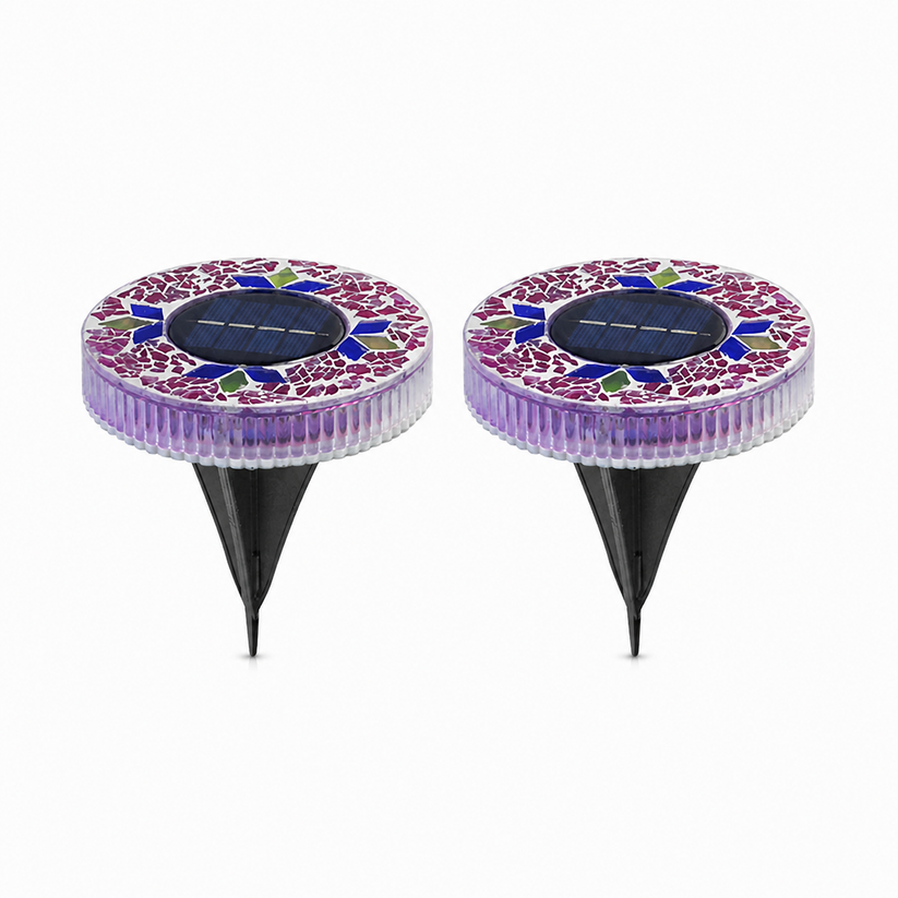 🛋️Solar Mosaic Lights – Waterproof LED Pathway Lights with Auto On/Off