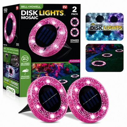 🛋️Solar Mosaic Lights – Waterproof LED Pathway Lights with Auto On/Off