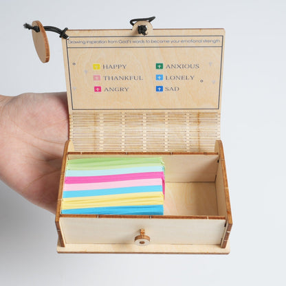 🔥🎁✝️Handmade Wooden Bible Verses Box - Daily Bible Verses (🎁 A Reminder of God's Words💖)