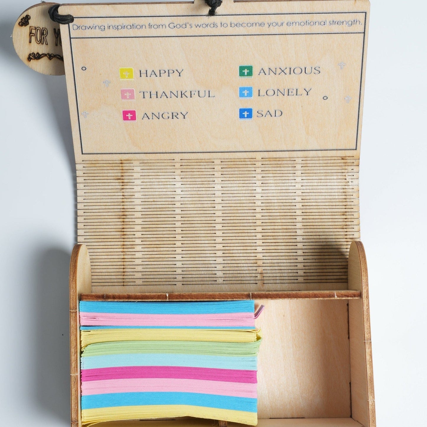 🔥🎁✝️Handmade Wooden Bible Verses Box - Daily Bible Verses (🎁 A Reminder of God's Words💖)