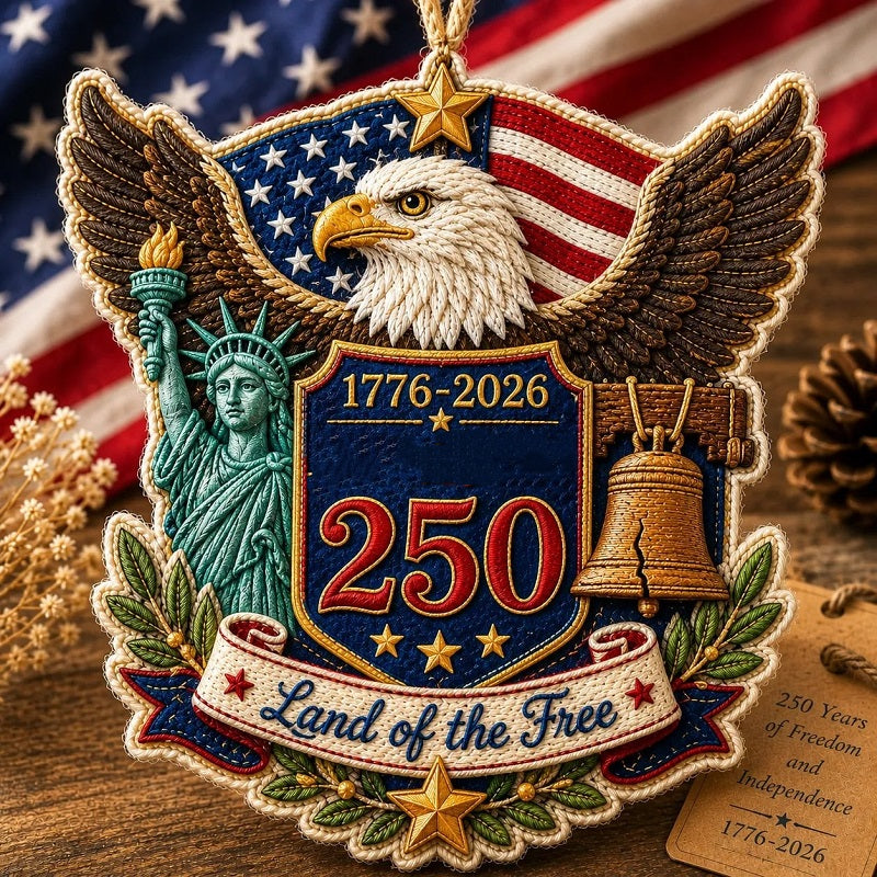 Handcrafted America 250th Anniversary Keepsake Ornaments | Rustic Patriotic Decor 🇺🇸