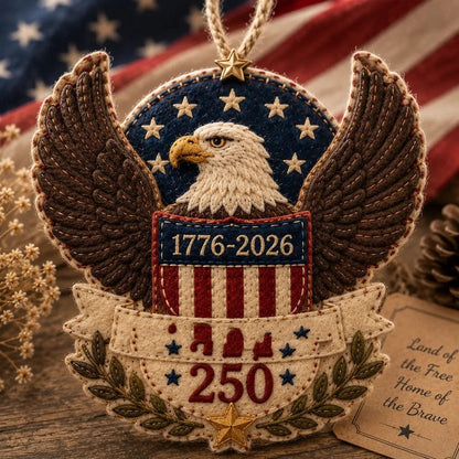 Handcrafted America 250th Anniversary Keepsake Ornaments | Rustic Patriotic Decor 🇺🇸