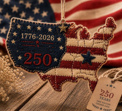 Handcrafted America 250th Anniversary Keepsake Ornaments | Rustic Patriotic Decor 🇺🇸