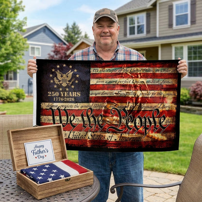 🦅🇺🇸 "We The People" 250th Anniversary Vintage American Flag (1776-2026)
