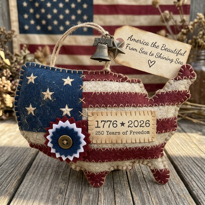 Handcrafted America 250th Anniversary Keepsake Ornaments | Rustic Patriotic Decor 🇺🇸