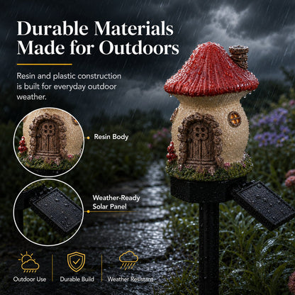 🍄Solar Fairy-Tale Mushroom Cottage Garden Lights