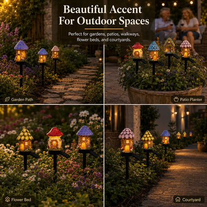 🍄Solar Fairy-Tale Mushroom Cottage Garden Lights