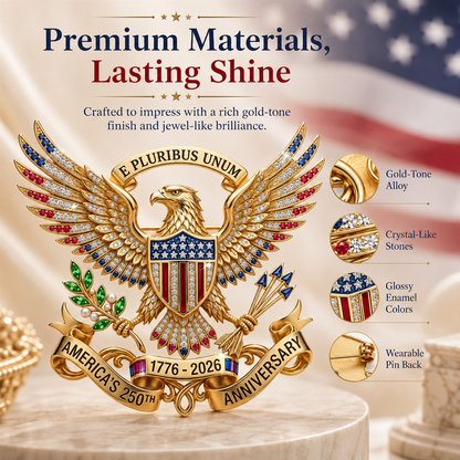 US 250th Anniversary Brooch Pin
