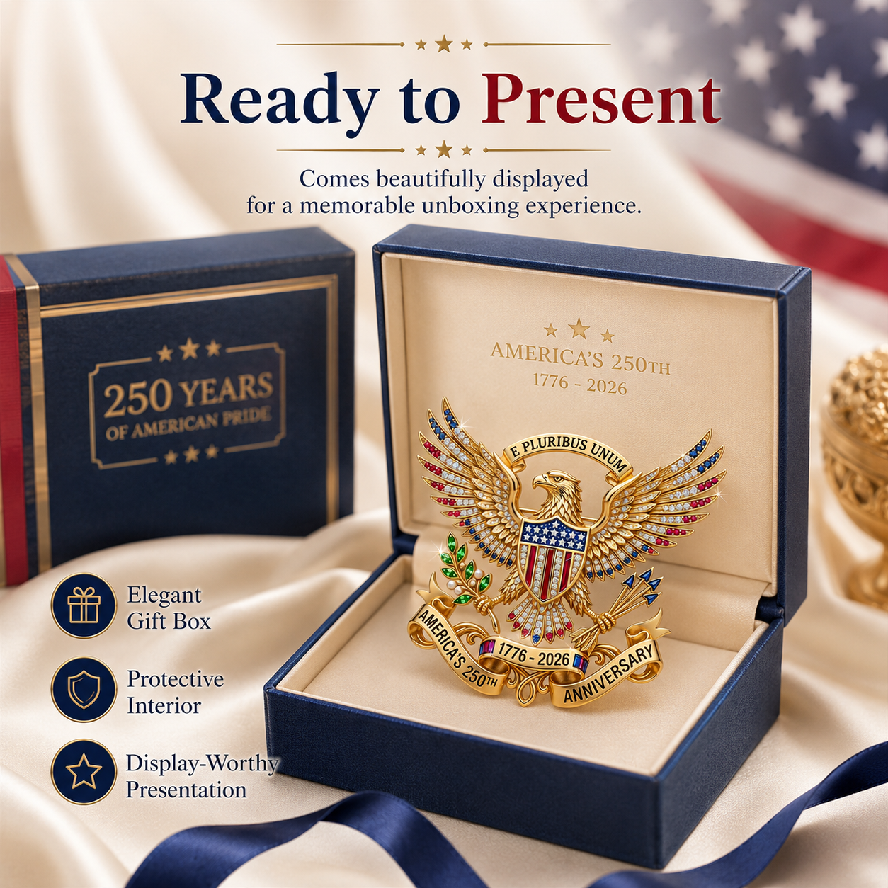 US 250th Anniversary Brooch Pin