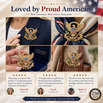 US 250th Anniversary Brooch Pin