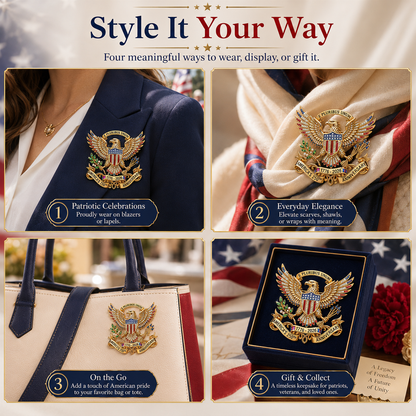 US 250th Anniversary Brooch Pin
