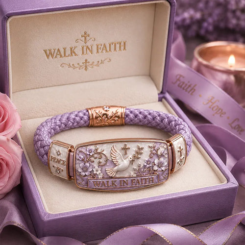 🕊️✝️Walk In Faith Peace Dove Christian Braided Bracelet
