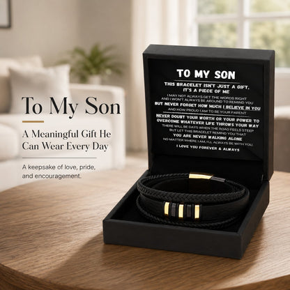 To My Son — Never Walk Alone Braided Bracelet Set❤