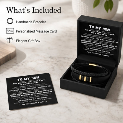 To My Son — Never Walk Alone Braided Bracelet Set❤