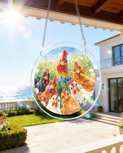 DIY Acrylic Animal Puzzle Suncatcher, Stained Glass Style Window Light Catcher