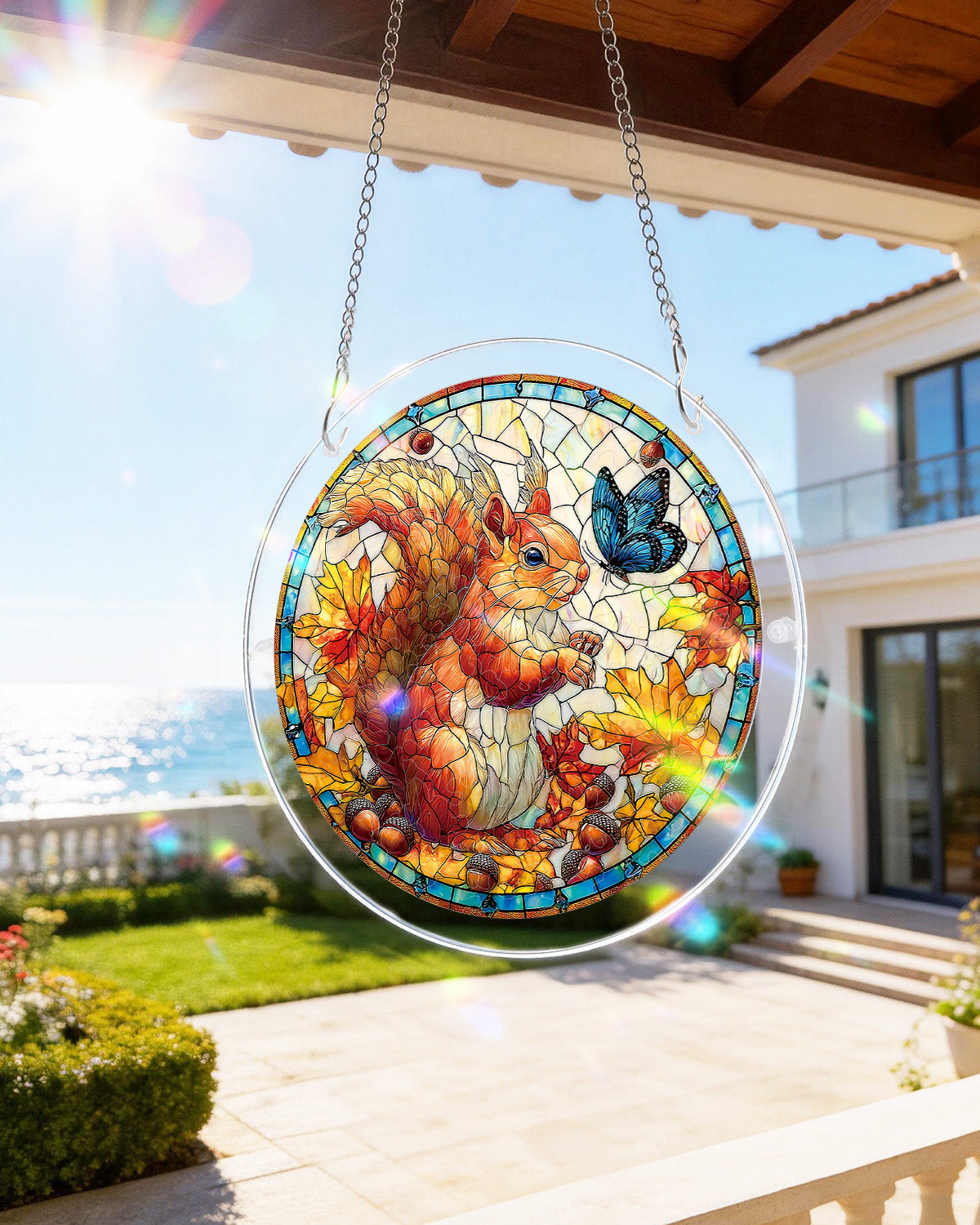 DIY Acrylic Animal Puzzle Suncatcher, Stained Glass Style Window Light Catcher