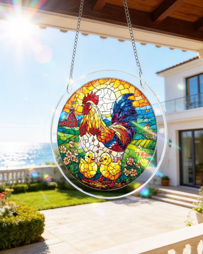 DIY Acrylic Animal Puzzle Suncatcher, Stained Glass Style Window Light Catcher