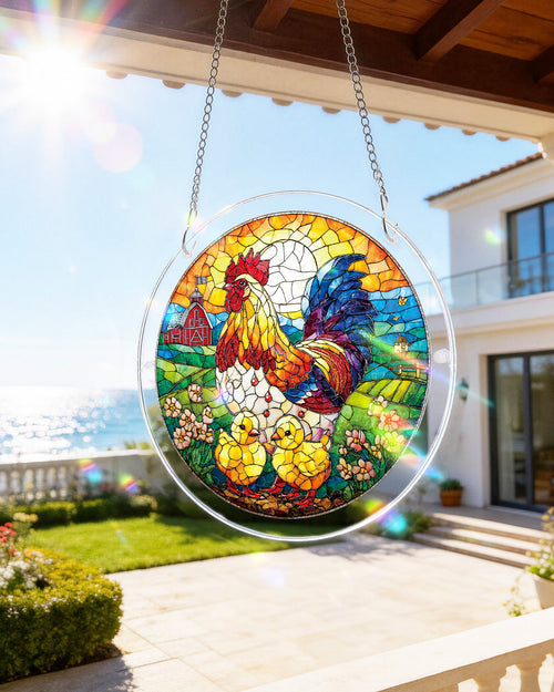 DIY Acrylic Animal Puzzle Suncatcher, Stained Glass Style Window Light Catcher