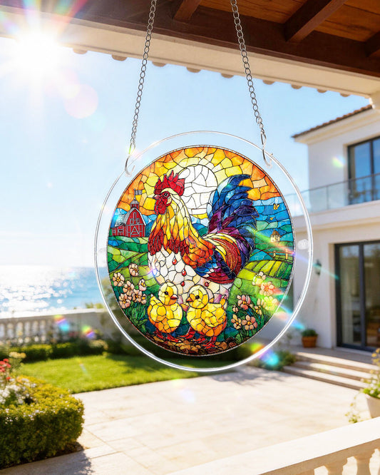 DIY Acrylic Animal Puzzle Suncatcher, Stained Glass Style Window Light Catcher