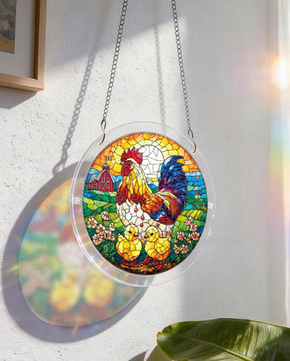 DIY Acrylic Animal Puzzle Suncatcher, Stained Glass Style Window Light Catcher